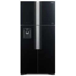 ثلاجة هيتاشي R W800PJ7 بـ 4 أبواب باب فرنسي زجاج أسود 540 لتر