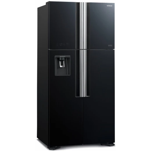Hitachi R W800PJ7 Refrigerator 4 Door French Door Glass Black 540L - Hitachi - Image 2