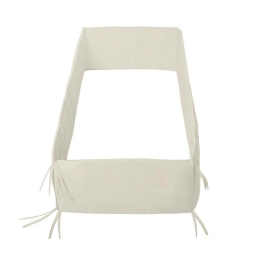 Cambrass Liso E Beige Cot Bumper 420 cm, Polyester Cotton Blend, Spanish Made Cambrass Liso E Beige Cot Bumper 420 cm, Polyester Cotton Blend, Spanish Made
