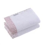 طقم منشفة أطفال كامبراس ليبرتي، قطعتين، ألياف TENCEL ناعمة، وردي 25x35x1 سم - كامبراس