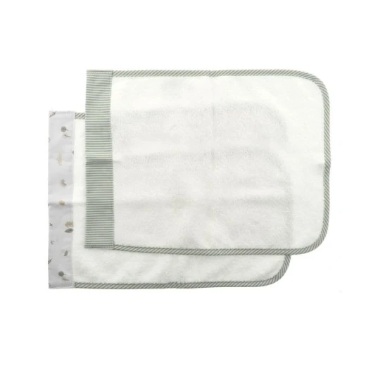 Cambrass Greeny Baby Washcloth Set of 2, TENCEL Fiber, 25x35 cm - Cambrass - Image 3