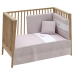 Cambrass Windsord 2-Piece Crib Bedding Set, Pink, 60x120 cm, Includes Quilt and Bumper - Cambrass