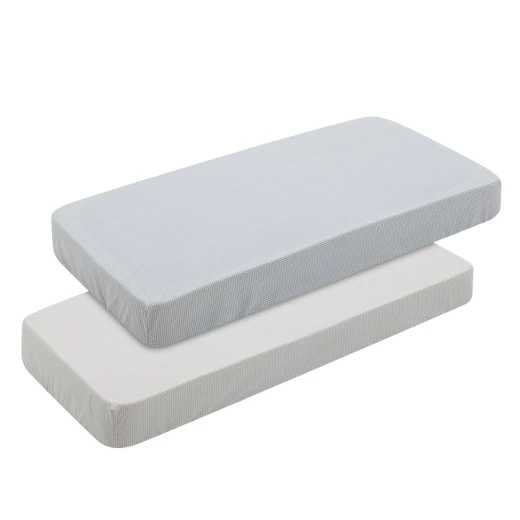 Cambrass Mini Windsord Crib Fitted Sheet Set of 2, 60x120x17 cm, Grey, Egyptian Cotton Cambrass Mini Windsord Crib Fitted Sheet Set of 2, 60x120x17 cm, Grey, Egyptian Cotton