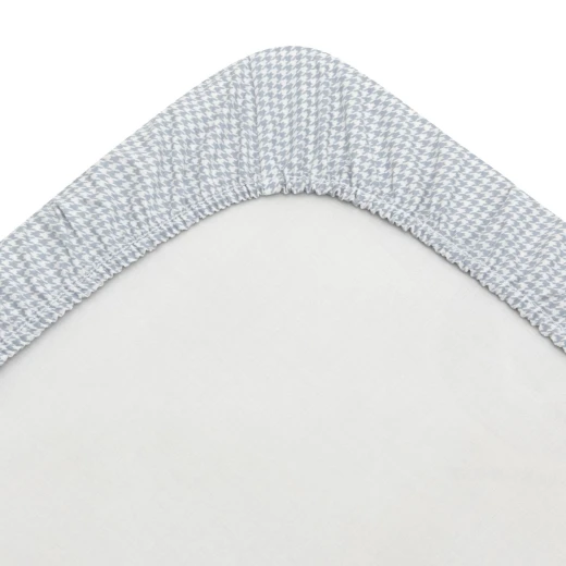 Cambrass Mini Windsord Crib Fitted Sheet Set of 2, 60x120x17 cm, Grey, Egyptian Cotton - Cambrass - Image 3