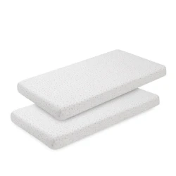 طقم ملاءات سرير كامبريس بلوميتي وردي مقاس 60، طقم من 2، 60x120x17 سم، قطن مصري 100%