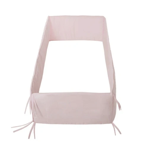 Cambrass Smooth E Powder Pink Cot Bumper 420 cm, Soft Protection for Baby's Cradle