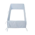 Cambrass Plain Dusty Sky 420 cm Bed Bumper, Soft Protection for Baby Crib - Cambrass