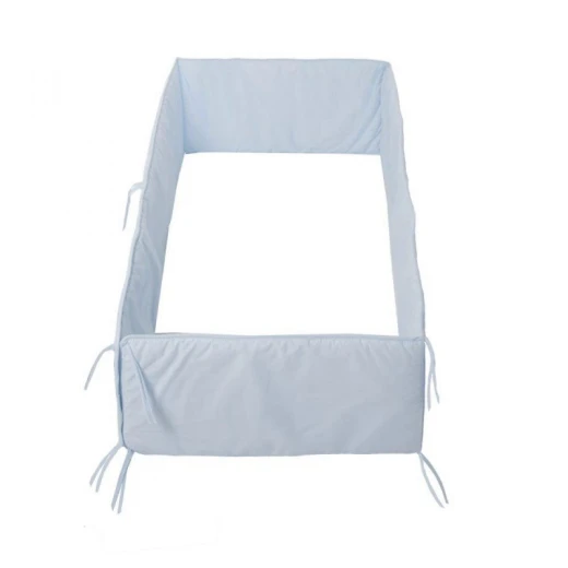 Cambrass Plain Dusty Sky 420 cm Bed Bumper, Soft Protection for Baby Crib