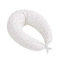 Cambrass Branch Beige Nursing Pillow Moon Shape 80x185x16 cm Provides Comfort and Support for Breastfeeding Mothers and Babies
