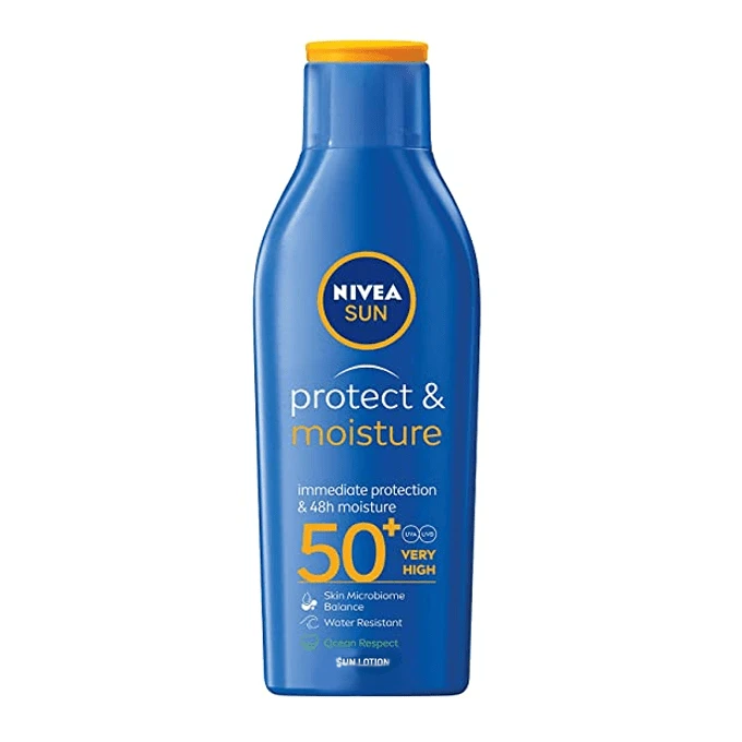 لوشن واقي من الشمس Nivea Protect & Moisture SPF50 200 مل - حماية من الشمس - نيفيا
