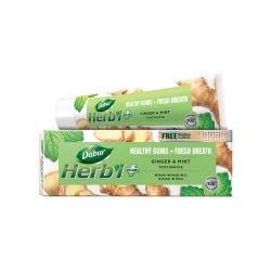 معجون أسنان دابر بالزنجبيل والنعناع 6 × 100 مل - نفس منعش ولثة صحية