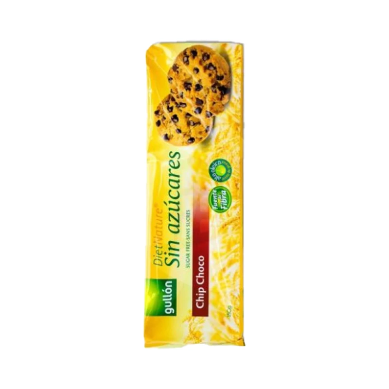 Gullon Sugar-Free Choco Chip Cookies 150g - Delicious & Healthy Snack - Gullon