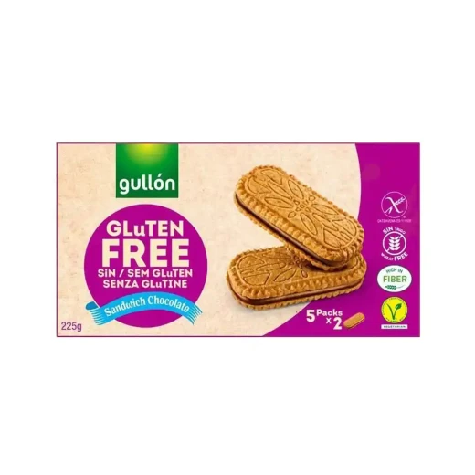 Gullon Gluten-Free Sandwich Biscuits with Chocolate Cream 225g Gullon Gluten-Free Sandwich Biscuits with Chocolate Cream 225g
