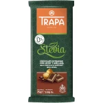 Trapa Stevia Milk Chocolate Hazelnut Bar - Sugar-Free Delight 75 g - Trapa