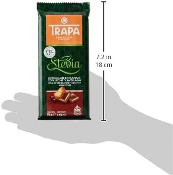 Trapa Stevia Milk Chocolate Hazelnut Bar - Sugar-Free Delight 75 g - Trapa - Image 3