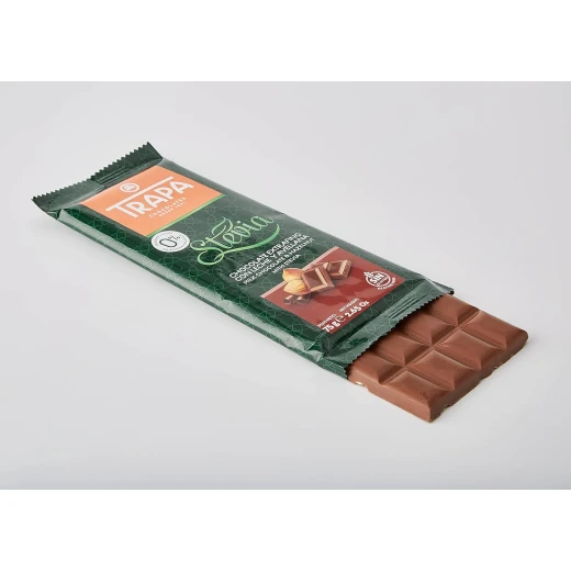 Trapa Stevia Milk Chocolate Hazelnut Bar - Sugar-Free Delight 75 g - Trapa - Image 6