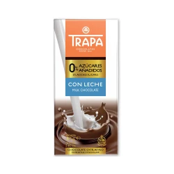 Trapa No Sugar Milk Chocolate Bar 80g - Gluten-Free Sweetened Treat
