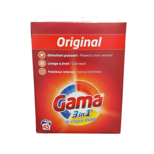 Gama 3-in-1 Laundry Detergent Powder 2.925 Kg - Powerful Cleaning Gama 3-in-1 Laundry Detergent Powder 2.925 Kg - Powerful Cleaning