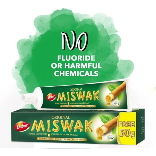 Dabur Miswak Herbal Toothpaste 170g - Arak Extract for Oral Health - Dabur - Image 2
