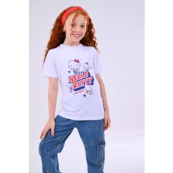 Zaitoon Hello Kitty Girls' Athletic T-Shirt White 2 Years - Activewear