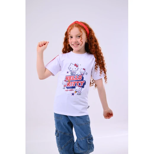 Zaitoon Hello Kitty Girls' Athletic T-Shirt White 5 Years - Comfortable Cotton - Zaitoon - Image 2