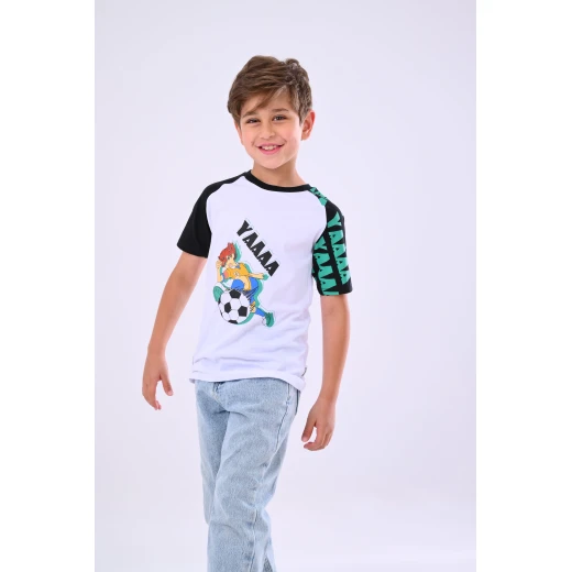 Zaitoon Captain Tsubasa Soccer T-Shirt - White & Black - 14 Years - Zaitoon - Image 2