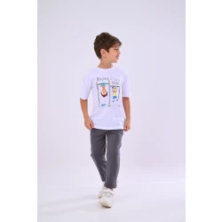 طقم كودو ومودو قطعتين للأولاد - سنتان - زي ممتع ومرح من زيتون