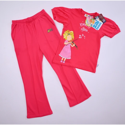 Zaitoon Kawkab Zumuruda Fuchsia 'Hayati' Two-Piece Set for Girls - 2 Years - Zaitoon - Image 2
