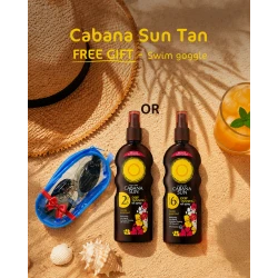 بخاخ زيت التسمير العميق لينكوكير كابانا بعامل حماية من الشمس SPF6، 200 مل | مرطب، حماية من الأشعة فوق البنفسجية الطويلة والمتوسطة | يعزز السمرة الطبيعية