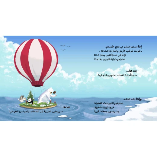 Air Balloon 2100 Children's Book by Amina Zaydan, Arabic, 24 pages, Noon books nahed al shawa cultural organization - Noon Books Nahed al Shawa Cultural Organization - Image 3