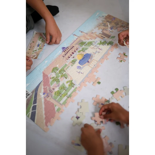 Zaytoon 144-Piece Puzzle – A Complete Scene Inside Al-Aqsa’s Walls - Zaitoon - Image 2