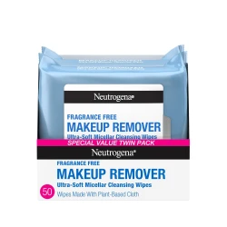 Neutrogena Makeup Remover Wipes and Face Cleansing Towelettes, 50 Count, (2 Pack)