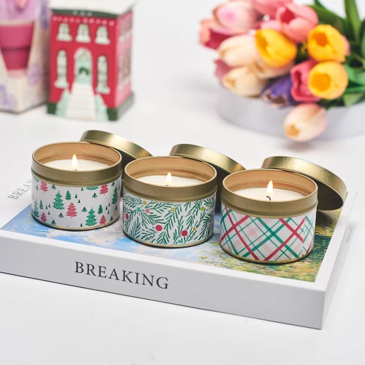 Hallmark Holiday Scented Candle Tins, 3-Pack each 2.8 oz Hallmark Holiday Scented Candle Tins, 3-Pack each 2.8 oz