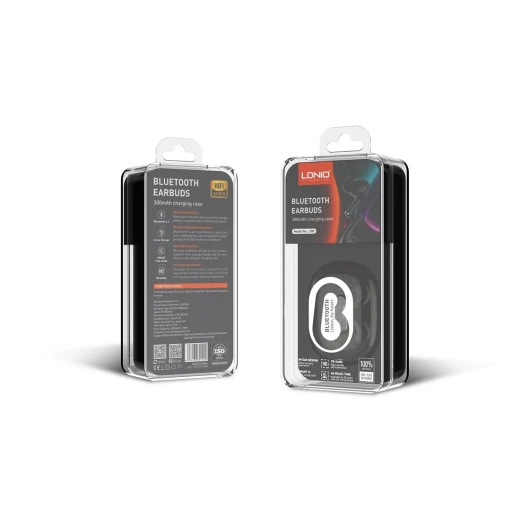 سماعات أذن بلوتوث LDNIO T02 - سماعات أذن لاسلكية بصوت نقي وملاءمة مريحة - إل دي إن آي أو - Image 2