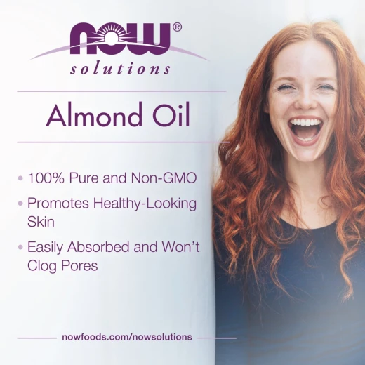NOW Foods Solutions, Sweet Almond Oil, 100% Pure Moisturizing Oil (118 ml) - Now - Image 2