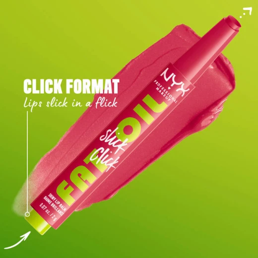 NYX Professional Makeup Fat Oil Lip Balm, Shade 04 Pink, Hydrating Glossy Lip Balm with Lightweight Formula, Natural Shine, 2g - Nyx professional makeup - Image 2