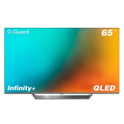 تلفزيون جي-جارد إنفينيتي+ 65 بوصة 4K QLED جوجل، تصميم بدون إطار، HDR10+، تلفزيون ذكي