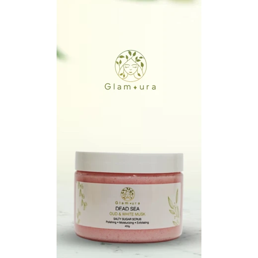 Glamura Oud & White Musk Scrub – Exfoliating Body Scrub | Dead Sea Salt + Natural Oils-450g - Glamura - Image 6