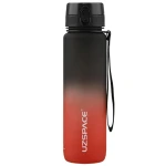 UZSPACE Sports Plastic Water Bottle 1000 ml Black and Red, One Piece - Uzspace
