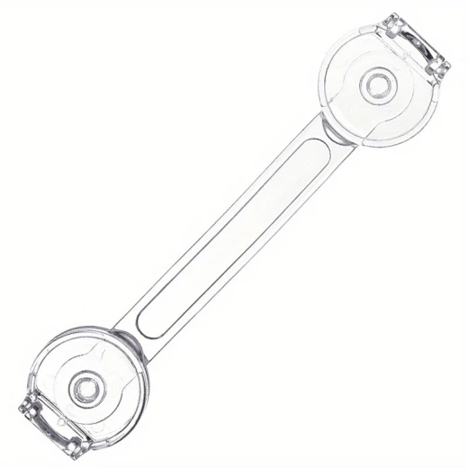 Child Safety Locks No Drill Adjustable Cabinet Drawer Latch Set of 2 - Image 6