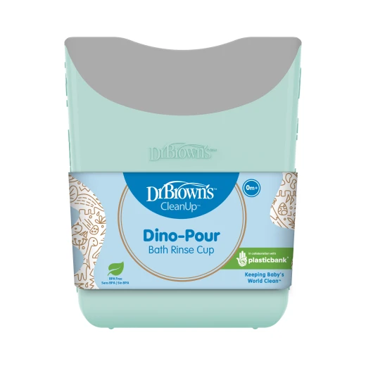 Dr. Brown’s CleanUp Dino-Pour Baby Bath Rinse Cup ,safely washes soap and shampoo out of baby’s hair. Tear-Free Rinsing for Babies and Toddlers - Dr. Brown's - Image 2