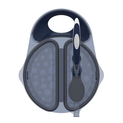 Dr.Brown's Travel Fresh™ Bowl & Snap-in Spoon, Dark Blue, 1-Pack - Dr. Brown's - Image 3