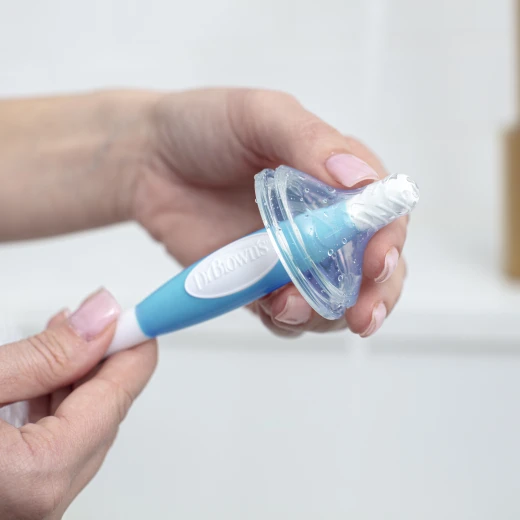 Dr. Brown’s Soft Touch Silicone Bottle Brush - Blue - Dr. Brown's - Image 5