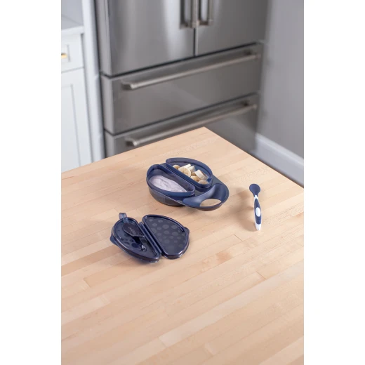Dr.Brown's Travel Fresh™ Bowl & Snap-in Spoon, Dark Blue, 1-Pack - Dr. Brown's - Image 5