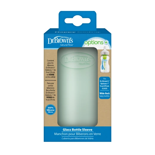 Dr.Browns Wide -Neck Glass Bottle Silicone Sleeve , 9oz / 270ml , Mint , 1-pack Dr.Browns Wide -Neck Glass Bottle Silicone Sleeve , 9oz / 270ml , Mint , 1-pack