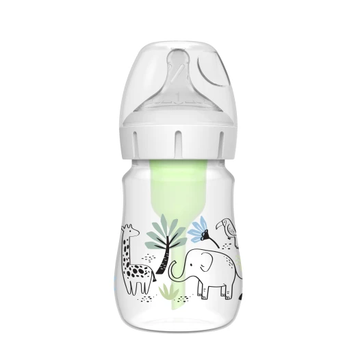 Dr.Browns Plastic Wide-Neck Options+ Bottle, 5 oz/ 150ml , Jungle Design, 1-Pack - Dr. Brown's - Image 2