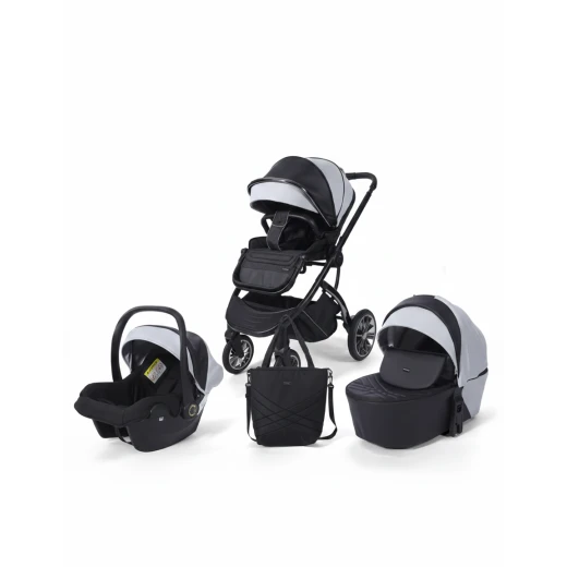 Burbay AS888 Luxury 5-in-1 Baby Stroller Set with Leather Details, Complete Car Seat Burbay AS888 Luxury 5-in-1 Baby Stroller Set with Leather Details, Complete Car Seat