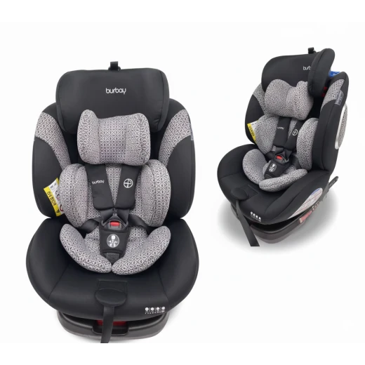 Burbay AG103 360° Rotating ISOFIX Car Seat, All-in-One Convertible Baby & Child Safety Seat, Rear & Forward Facing, Birth to 36 kg (Group 0+/1/2/3) Burbay AG103 360° Rotating ISOFIX Car Seat, All-in-One Convertible Baby & Child Safety Seat, Rear & Forward Facing, Birth to 36 kg (Group 0+/1/2/3)