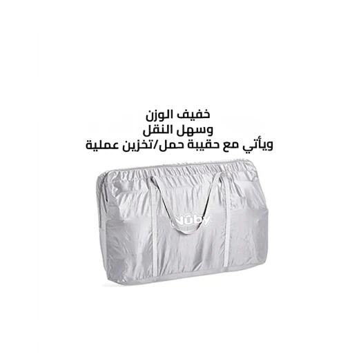 سرير أطفال نوبي نيكست تو مي جانبي متنقل وقابل للتعديل مع سلة تخزين كبيرة وحقيبة سفر بلون رمادي 2026 - نوبي - Image 2