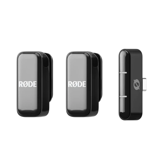 ميكروفون لاسلكي Rode Ultra-Compact Wireless Micro USB-C أسود، تصميم صغير محمول، اتصال مباشر بدون أسلاك، مع مرسلين مشبكين، تقنية GainAssist لصوت نقي، بطارية حتى 21 ساعة، مثالي للتصوير والبودكاست - رود - Image 2